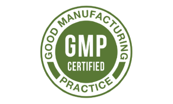 Quality assurance badge for GMP certified manufacturing standards